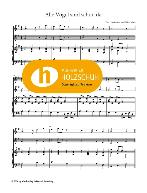 Alle Vögel sind schon da